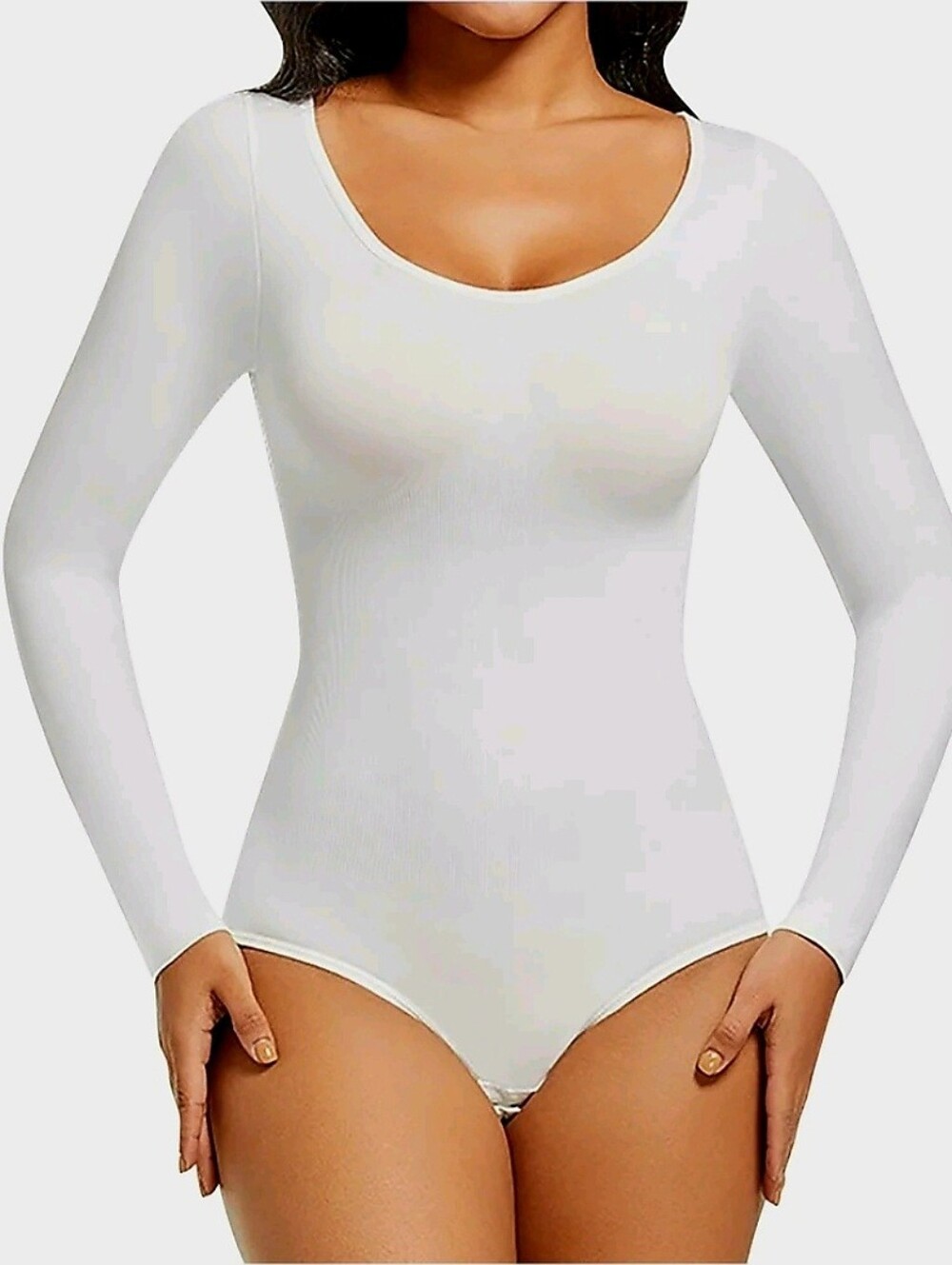 New viral Long Sleeve Bodysuits Lightweight Stretch Tummy & breast Control XXL